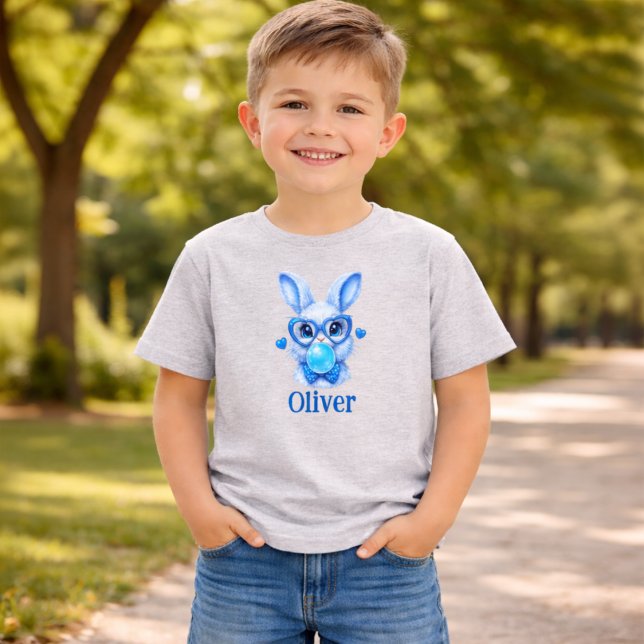 Personalised Blue Bunny Toddler Boy T-Shirt (Creator Uploaded)