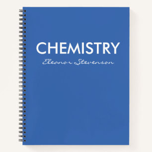 Personalised Blue Chemistry Graph Paper  Notebook