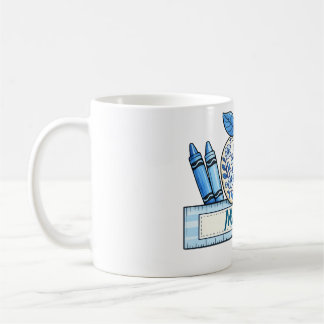 Personalised Blue Chinoiserie Custom Teacher Gift  Coffee Mug