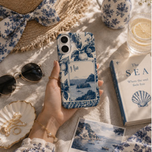 Personalised Blue Citrus iPhone 16 Case