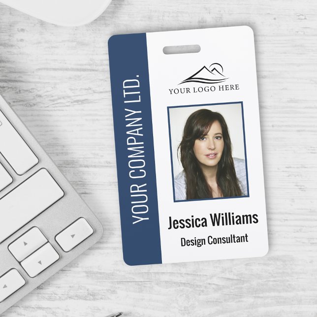 Personalised Blue Corporate Employee Security ID ID Badge (Creator Uploaded)