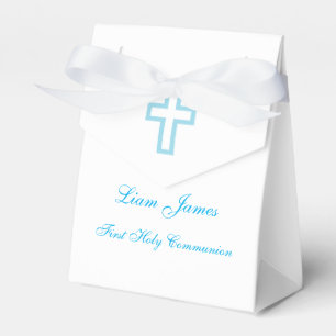 Personalised Blue Cross Tent Favour Boxes
