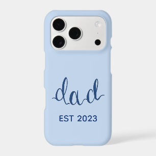 Personalised Blue Dad iPhone Case Custom Est.