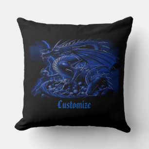 Personalised Blue Dragon Cushion