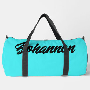 Personalised Blue Duffle Bag
