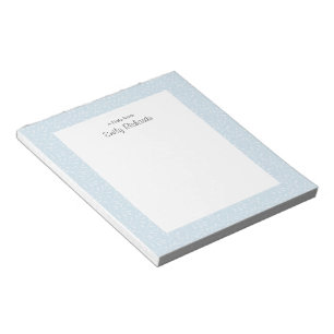 Personalised blue floral patterned Notepad