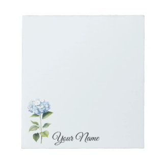 Personalised, blue, flower notes