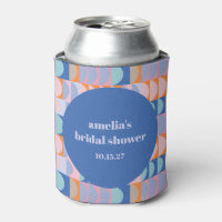 Personalised Blue Geometric Bridal Shower Favour