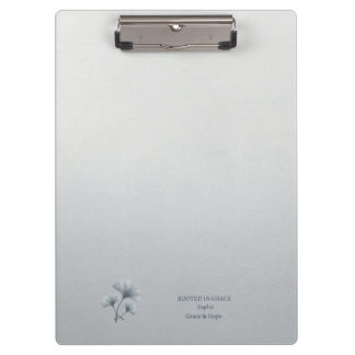 Personalised Blue Ginkgo Leaf Custom Name Clipboard