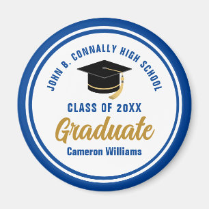 Personalised Blue Graduate 2025 Graduation Party Magnet