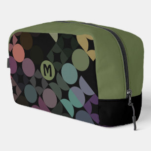 Personalised Blue Green Purple Black Retro Art Dopp Kit