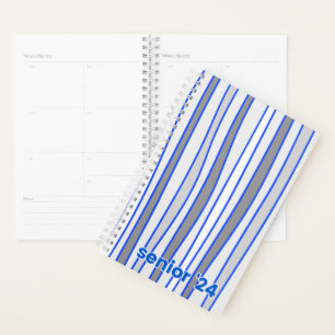 Personalised Blue & Grey Hardcover Spiral Planner