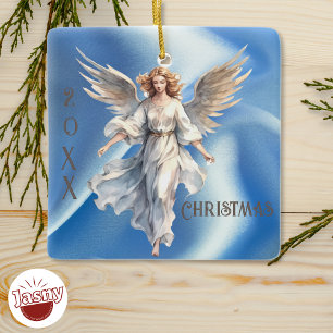 Personalised Blue Heavenly Angel Ornament