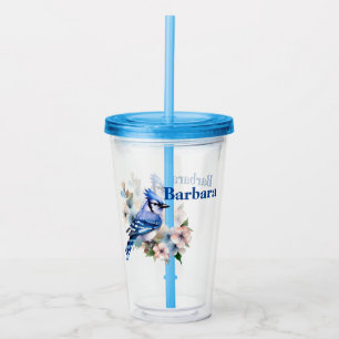 Personalised Blue Jay Acrylic Tumbler
