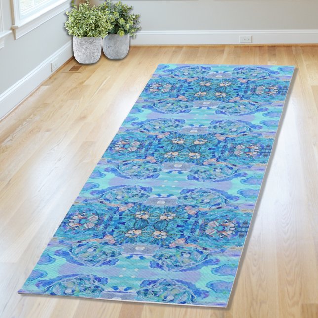 Personalised Blue Kaleidoscope Yoga Mat (Creator Uploaded)