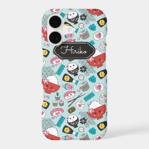 Personalised Blue Kawaii Sushi