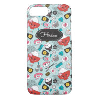 Personalised Blue Kawaii Sushi