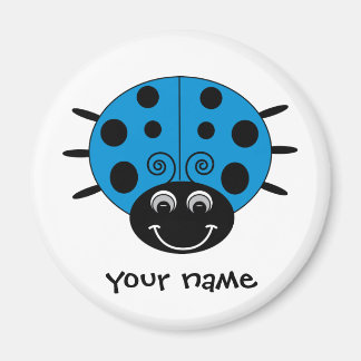 Personalised Blue Ladybug Magnet
