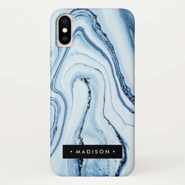 Personalised Blue Marble Case-Mate iPhone Case (Back)