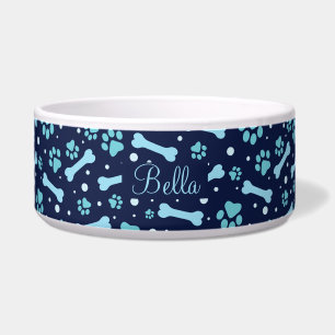 Personalised Blue Paw Prints Dog
