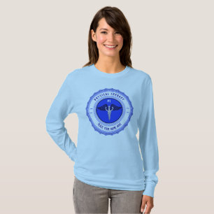Personalised Blue Physical Therapy Caduceus T-Shirt