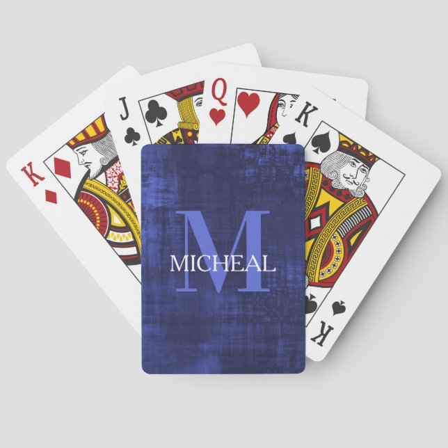 Personalised Blue Playing Cards (Back)