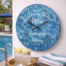 Personalised Blue Pool Water Welcome to our Pool