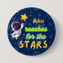 Personalised Blue Reach for the Stars Affirmation