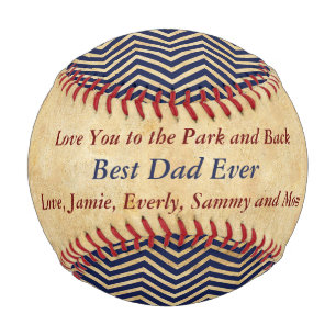 Personalised Blue Red Baseball Best Dad