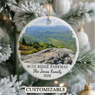 Personalised Blue Ridge Parkway, North Carolina Ceramic Ornament