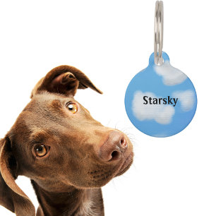 Personalised Blue Sky Pet ID Tag