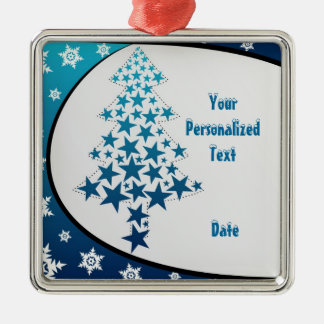 Personalised Blue Snowflake ornament