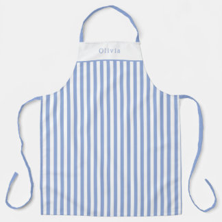 Personalised Blue Stripe Pattern Apron