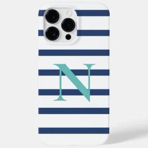 Personalised Blue Stripes Case-Mate iPhone 14 Pro Max Case