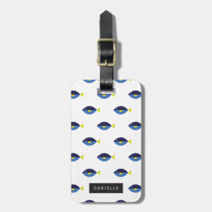 Personalised   Blue Tang Luggage Tag