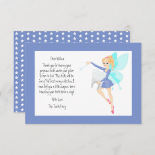 Personalised Blue Tooth Fairy Thank You