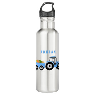 Personalised Blue Tractor Truck Farm School 710 Ml Water Bottle