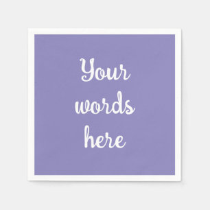 Personalised Blue Violet Paper Napkins