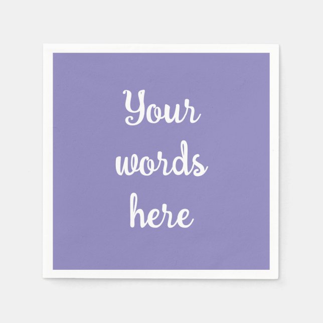 Personalised Blue Violet Paper Napkins (Front)