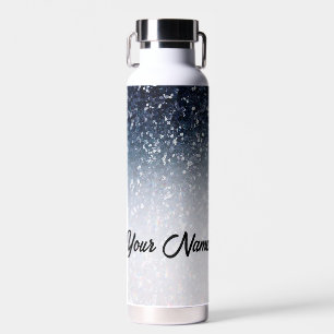 Personalised Blue & White Ombre Water Bottle
