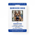 Personalised Blue White Service Dog Photo ID Badge