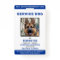 Personalised Blue White Service Dog Photo ID Badge