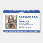 Personalised Blue White Service Dog Photo ID Badge