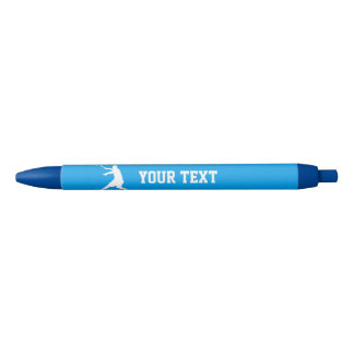 Personalised blue white tennis player sports pen
