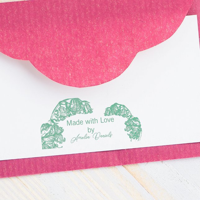 Personalised Bluebell Made with Love Rubber Stamp (Creator Uploaded)