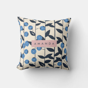Personalised Blueberry Vine Nature  Cushion