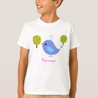 Personalised Bluebird Kid's T Shirts