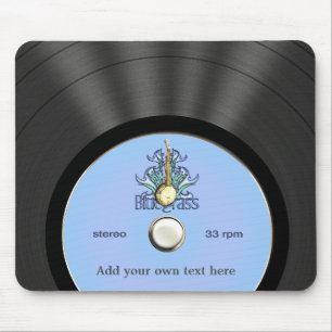 Personalised Bluegrass Vinyl Record Mouse Pad