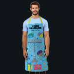 Personalised BlueHanukkah Apron<br><div class="desc">Personalised Blue Hanukkah Apron.
All text can be edited.</div>