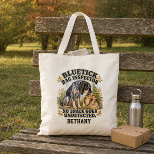 Personalised Bluetick Coonhound Bag Inspector Tote